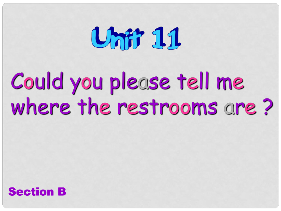 山東省濱州市鄒平實驗中學(xué)九年級英語 Unit11《Could you please tell me where the restrooms are》課件 人教新目標(biāo)版_第1頁