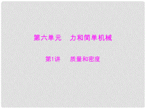 廣東省中考物理二輪專題復(fù)習(xí) 質(zhì)量和密度課件 粵教滬版