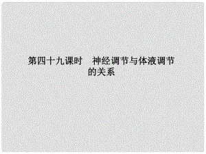 高考生物第一輪復(fù)習(xí)知識拓展 2.49神經(jīng)調(diào)節(jié)與體液調(diào)節(jié)的關(guān)系課件 浙科版必修3