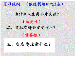 山東省臨沭縣第三初級(jí)中學(xué)八年級(jí)政治上冊(cè)《我們的朋友遍天下》課件 人教新課標(biāo)版