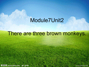 外研版（一起）一下Module 7《Unit 2 There are three brown monkeys》ppt課件1