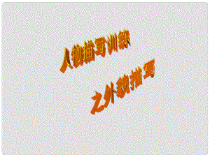 江苏省徐州市第三十四中学七年级语文上册《人物描写之外貌描写》课件 新人教版