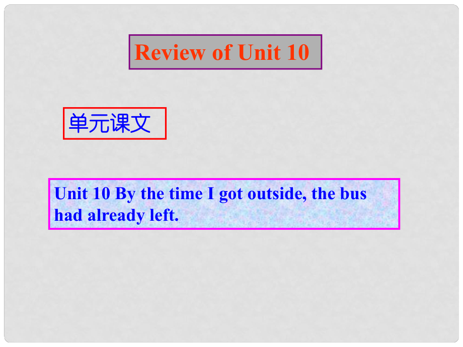 云南省昆明市西山區(qū)團(tuán)結(jié)民族中學(xué)九年級(jí)英語 Unit10復(fù)習(xí)課件 人教新目標(biāo)版_第1頁(yè)