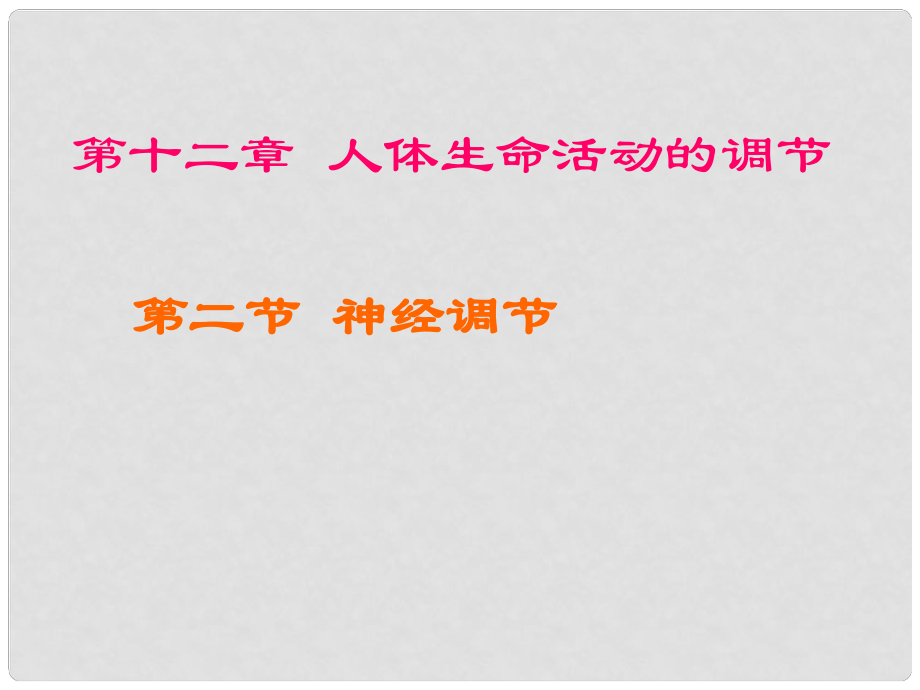 七年級生物下冊《121 神經調節(jié)》課件 蘇教版_第1頁