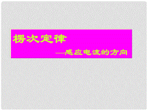 吉林省長市第五中學高三物理 楞次定律感應電流的方向課件