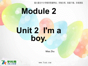 外研版小學(xué)英語(yǔ)外研版（一起）一上Module 2《Unit 2 I’m a boy》ppt課件1