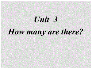 七年級(jí)英語(yǔ)上冊(cè) Starter Module 2 Unit 3 How many are there課件 外研版