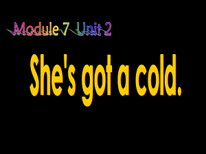 外研版小學英語Module 7《Unit 2 She’s got a cold》ppt課件2