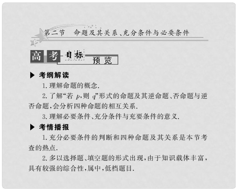 高考數(shù)學(xué)一輪復(fù)習(xí) 常用邏輯用語課件 理_第1頁