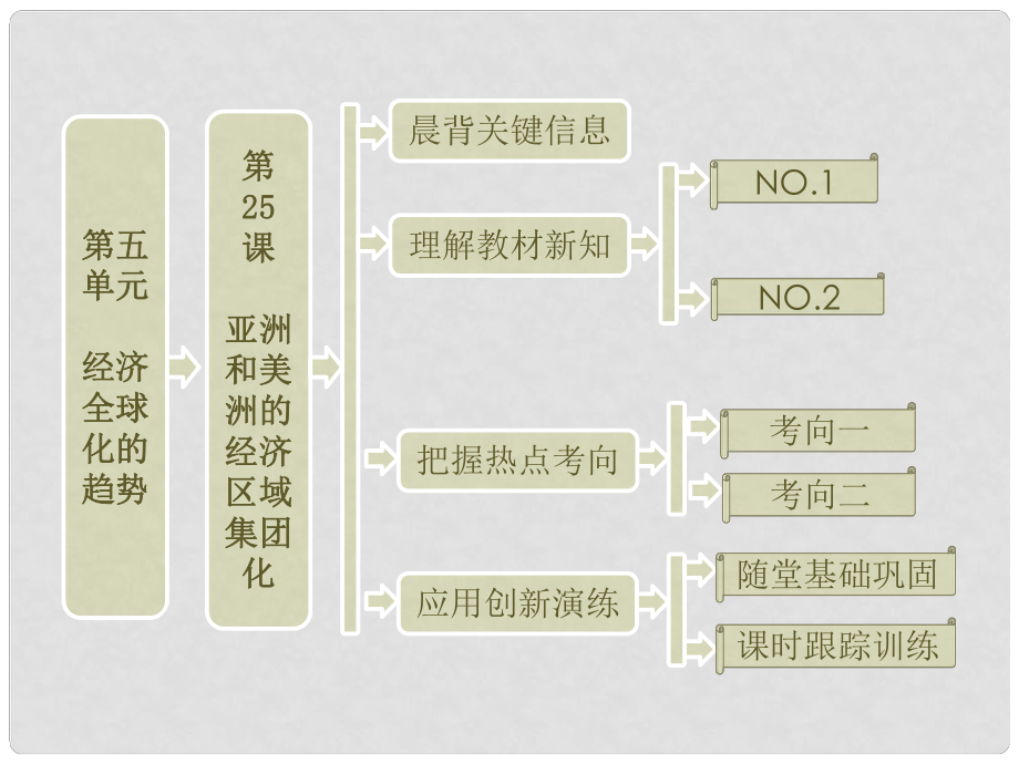 高中歷史 第五單元 第25課 亞洲和美洲的經(jīng)濟區(qū)域集團化課件 岳麓版必修2_第1頁