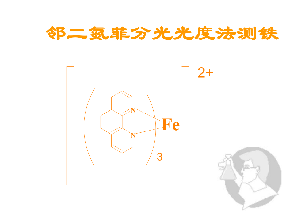 鄰二氮菲分光光度法測鐵722分光光度計ppt課件_第1頁