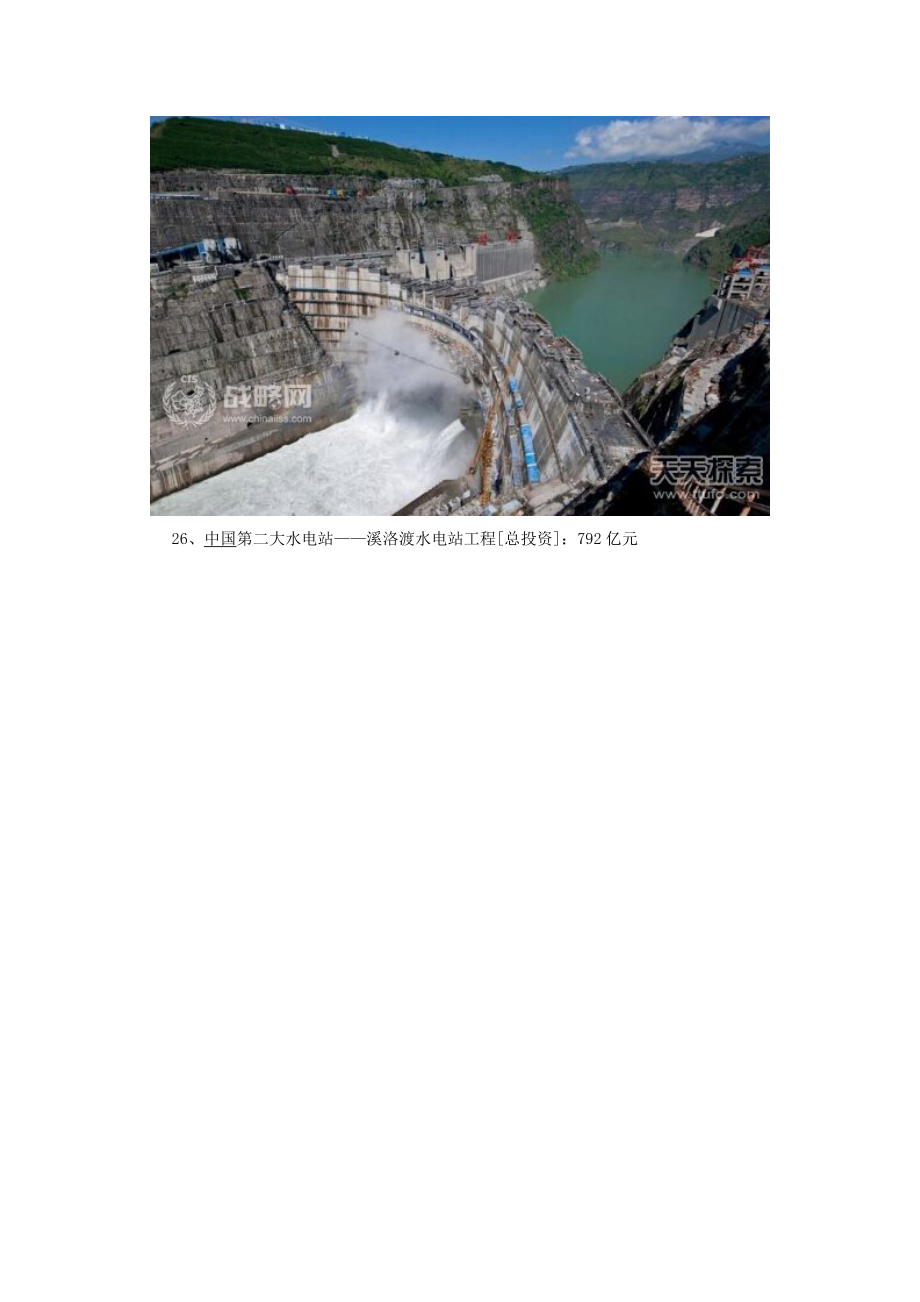 中国第二大水电站——溪洛渡水电站工程_第1页