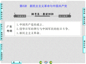 高考?xì)v史一輪總復(fù)習(xí) 第8講 新民主主義革命與中國共產(chǎn)黨課件 岳麓版