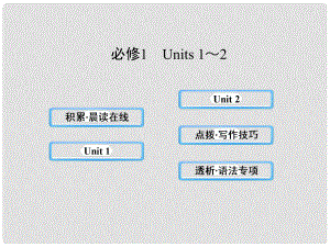 高中英語 Units12課件 新人教版必修1