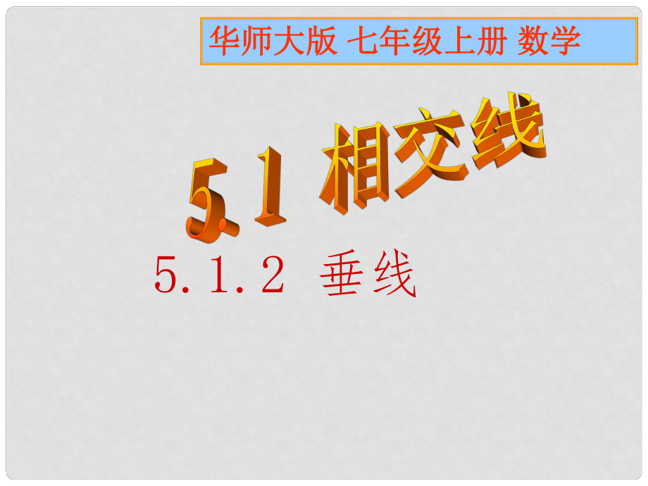 福建省泉州市泉港三川中学七年级数学上册 5.1.2 垂线课件2 华东师大版_第1页