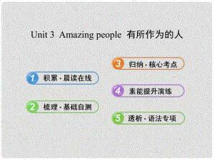 高中英語 Unit 3 Amazing people課件 譯林牛津版必修2