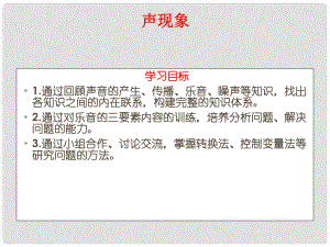 四川省宜賓市南溪二中中考物理單元復(fù)習(xí) 聲現(xiàn)象課件 新人教版