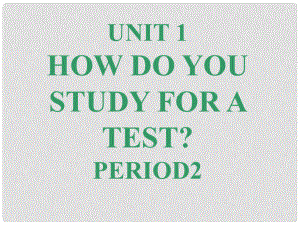 浙江省泰順縣羅陽二中九年級(jí)英語《Unit 1 How do you study for a test》period2課件 人教新目標(biāo)版