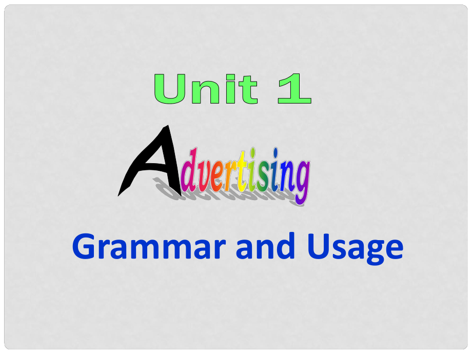 江蘇省徐州市高中英語(yǔ) Unit1 Grammar and usage課件1 牛津譯林版必修4_第1頁(yè)