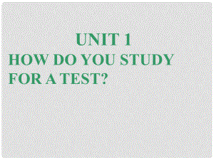 云南省大理市喜洲鎮(zhèn)第一中學(xué)九年級(jí)英語(yǔ)全冊(cè) Unit 1 How do you study for a test課件1 人教新目標(biāo)版