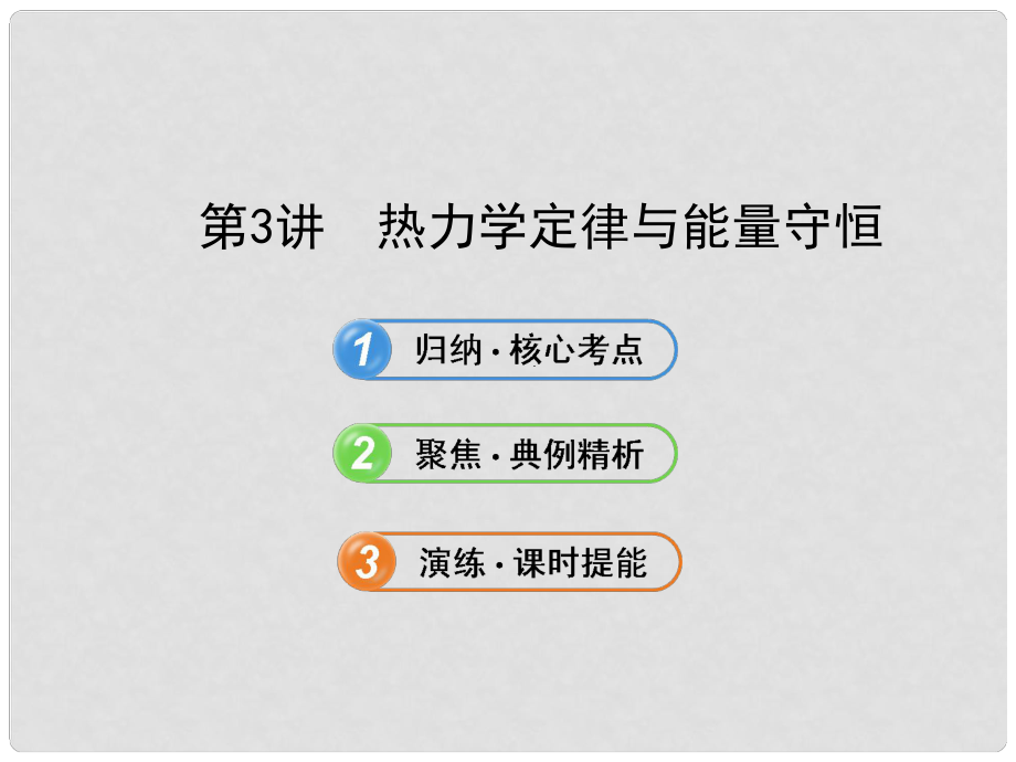 高中物理 熱力學定律與能量守恒課件 教科版選修33_第1頁