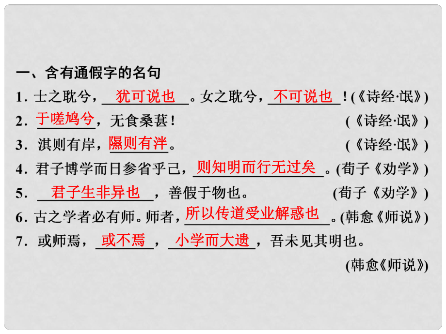 廣東省高考語文大一輪復(fù)習(xí)講義 默寫常見的名句名篇 考點(diǎn)提升練課件 粵教版_第1頁