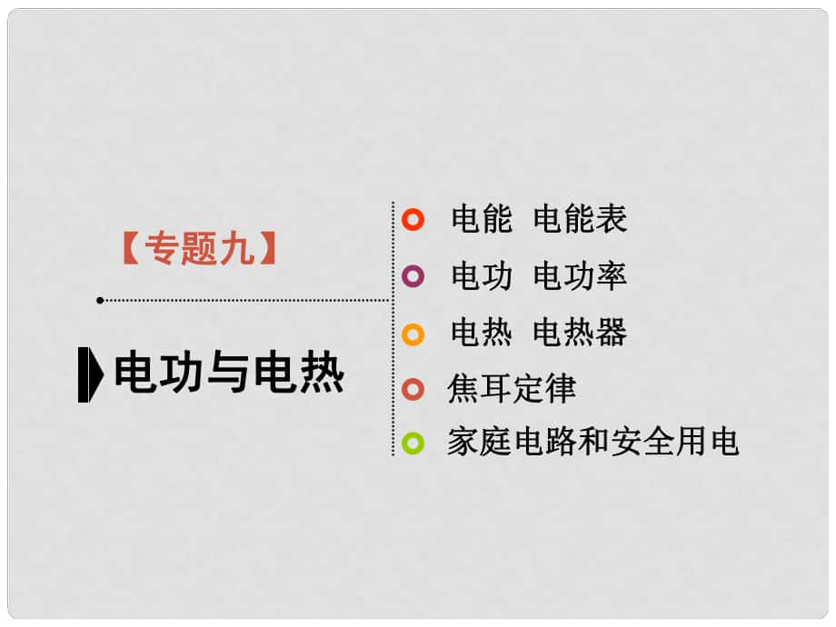 江蘇省淮安市中考物理總復(fù)習(xí) 專題09 電功與電熱課件_第1頁