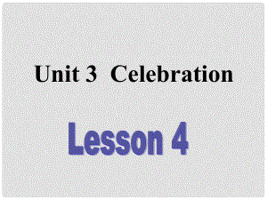 北京市房山區(qū)周口店中學高中英語《Unit 3 CelebrationLesson 4》課件 北師大版必修1