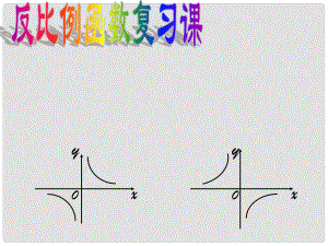 河南省范縣白衣閣鄉(xiāng)二中八年級數(shù)學(xué)下冊 反比例函數(shù)復(fù)習(xí)課件新人教版