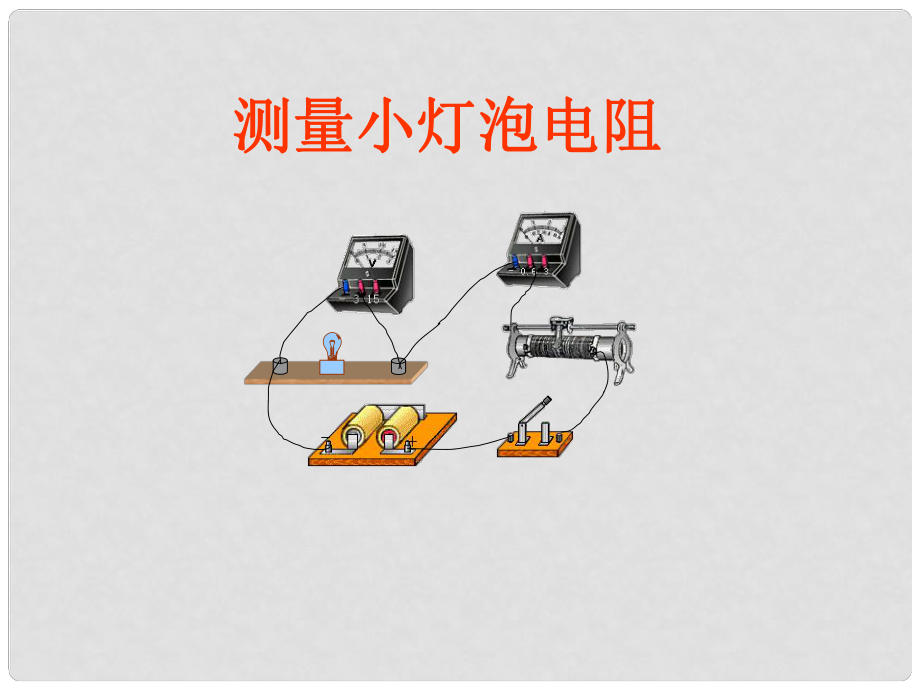 湖南省瀏陽(yáng)市赤馬初級(jí)中學(xué)八年級(jí)物理下冊(cè)《測(cè)量小燈泡的電阻》課件 新人教版_第1頁(yè)