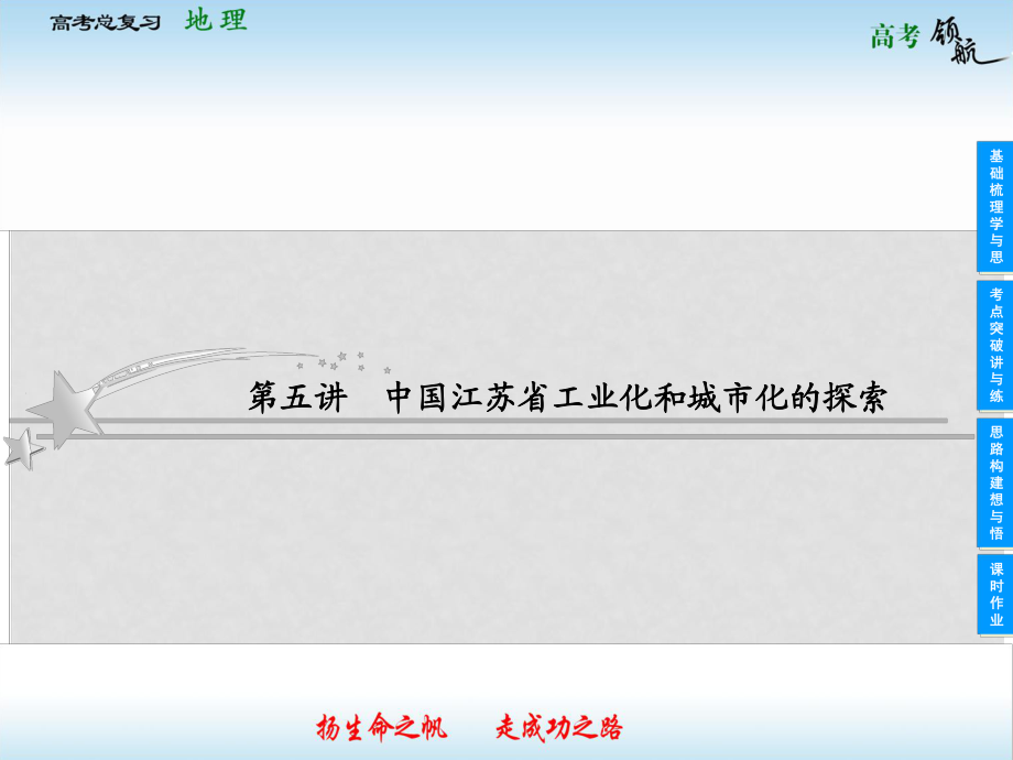 高考地理二輪復習 325 中國江蘇省工業(yè)化和城市化的探索課件 中圖版_第1頁