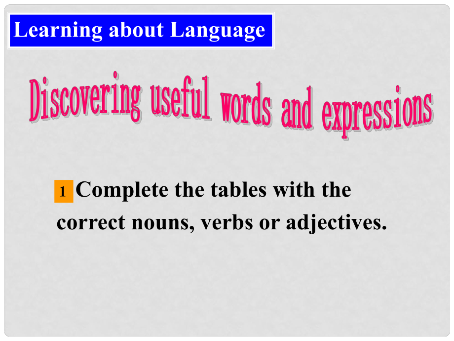 浙江省天臺(tái)縣平橋第二中學(xué)高中英語 Unit 5 Learning abouut language課件 新人教版必修5_第1頁