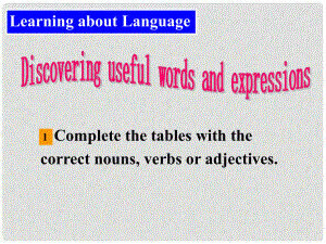 浙江省天臺(tái)縣平橋第二中學(xué)高中英語(yǔ) Unit 5 Learning abouut language課件 新人教版必修5