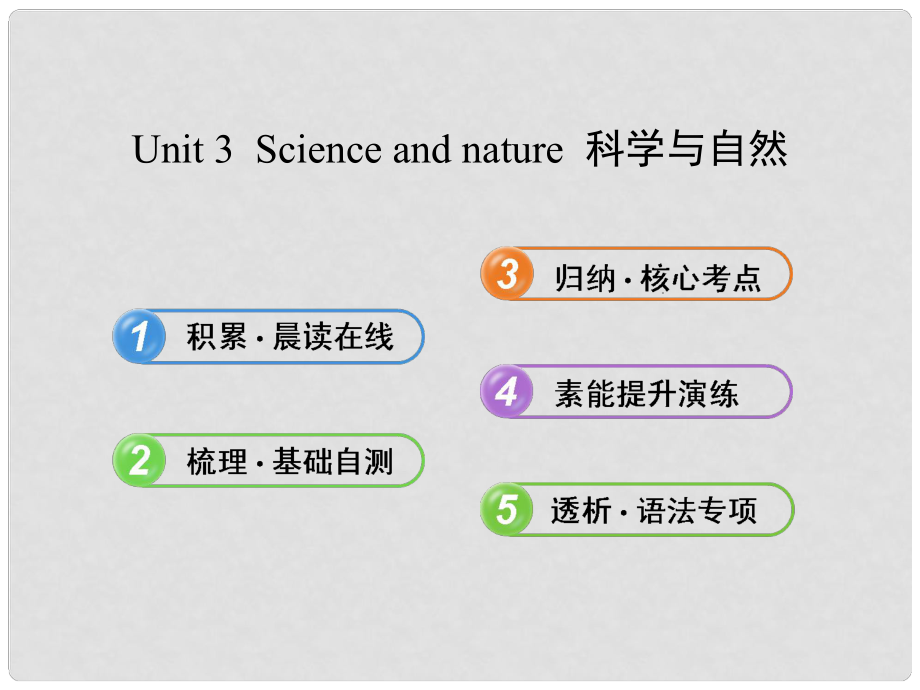 高中英語 Unit 3 Science and nature課件 譯林牛津版必修5_第1頁