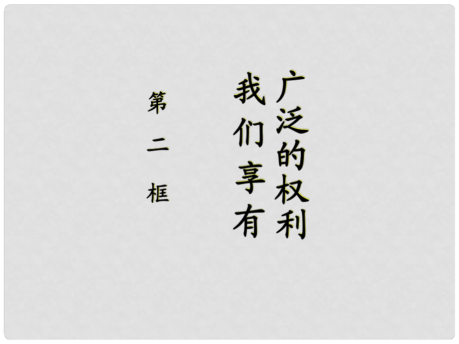 湖北省武汉为明实验学校八年级政治下册 我们享有广泛的权利课件 新人教版_第1页