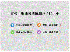 （廣西專用）高考物理一輪復(fù)習(xí) 第八章 實(shí)驗(yàn)用油膜法估測分子的大小課件 新人教版