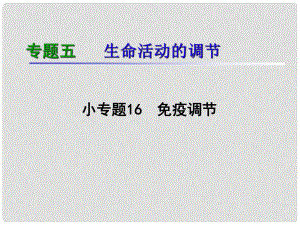 湖南生物復習二輪課件 專題5.16免疫調(diào)節(jié)