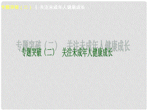 中考政治考點集合專訓 關注未成年人健康成長課件