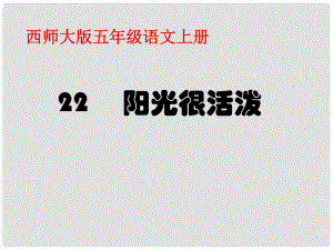 五年級(jí)語(yǔ)文上冊(cè) 第22課《陽(yáng)光很活潑》課件 西師大版