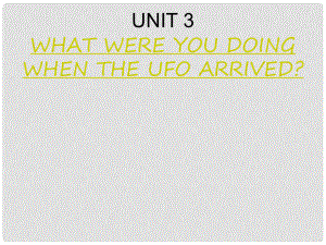 浙江省溫州市第二十中學八年級英語下冊 Unit 3 What were you doing when the UFO arrived A2課件 人教新目標版