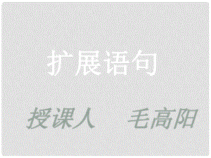 重慶市萬州分水中學(xué)高考語文 專題復(fù)習(xí) 擴(kuò)展語句課件 新人教版