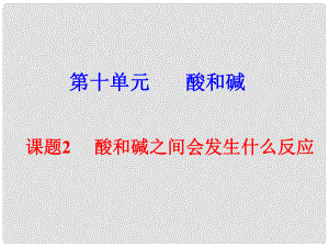 山西省榆社縣第二中學九年級化學下冊 酸和堿之間會發(fā)生什么反應課件 新人教版