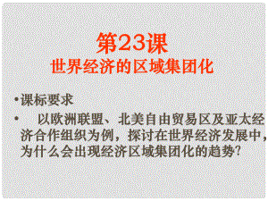 海南省海口市第十四中學高中歷史 第23課 世界經濟的區(qū)域集團化課件 新人教版必修2