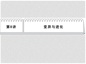 高考生物二輪 三級排查大提分 第8講 變異與進(jìn)化課件