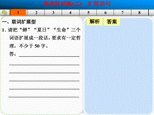 山東省高考語文大一輪復(fù)習(xí)講義 語言 考點針對練二課件 魯人版