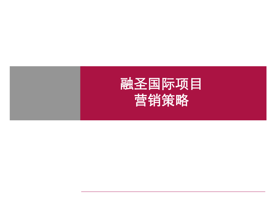 xx长沙融圣国际的项目营销的策略的告_第1页