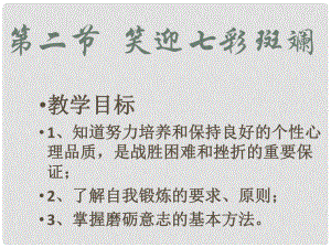 河南省范縣白衣閣鄉(xiāng)二中九年級政治全冊 1.1 笑迎七彩斑斕課件 陜教版