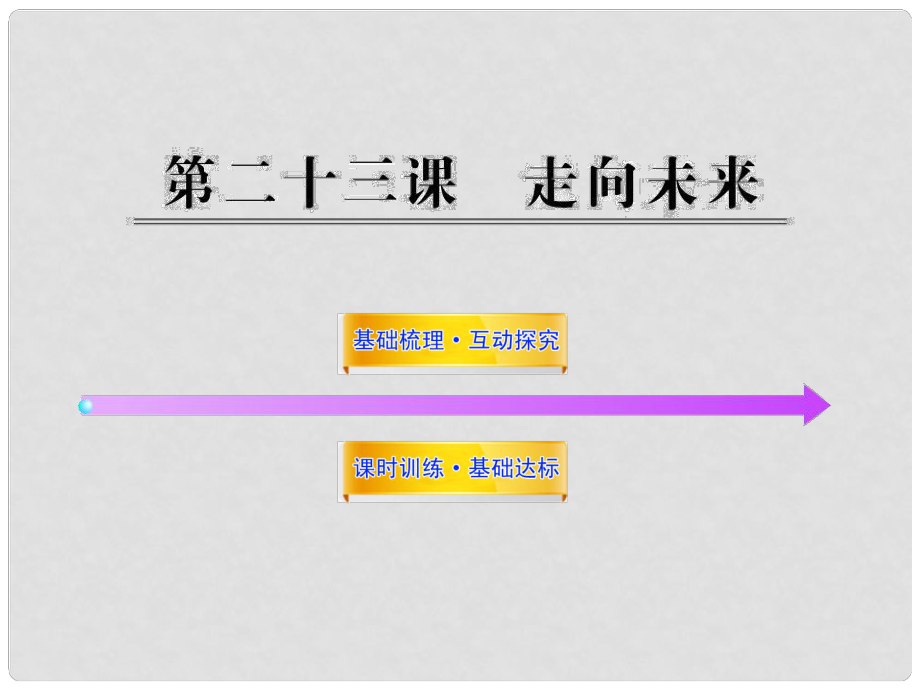 1112版九年級(jí)政治 7.23《走向未來(lái)》課件 教科版_第1頁(yè)