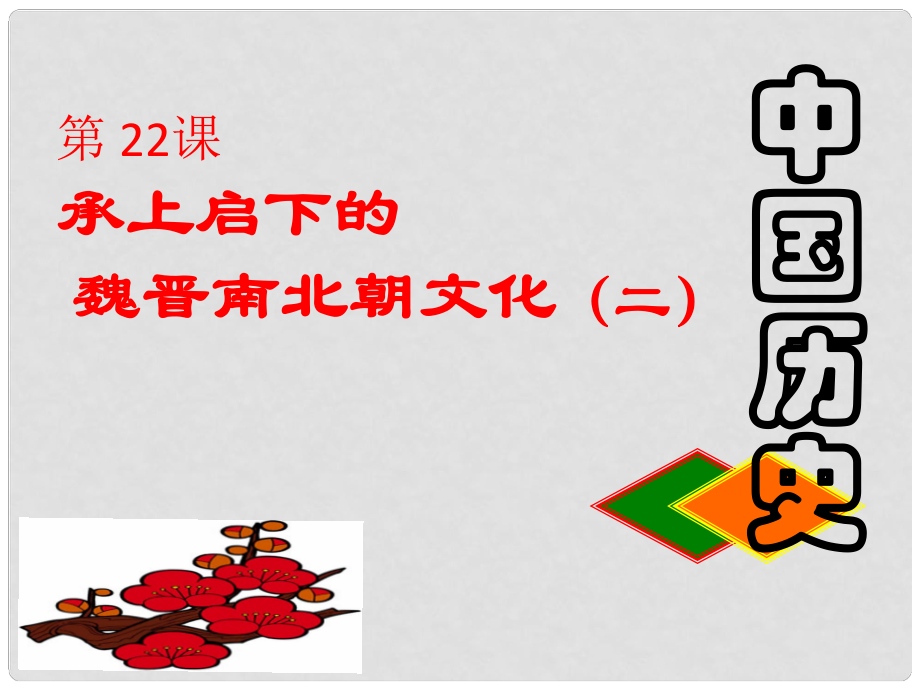 江蘇省大豐市萬盈第二中學(xué)七年級(jí)歷史上冊 第22課 承上啟下的魏晉南北朝文化（二）課件 新人教版_第1頁