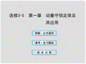 高中物理 1動(dòng)量守恒定律及其應(yīng)用課件 教科版選修35